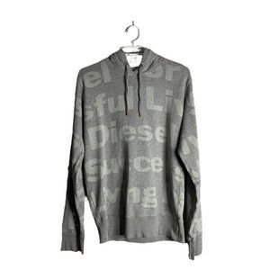 Diesel Grey Graphic Print Hoodie